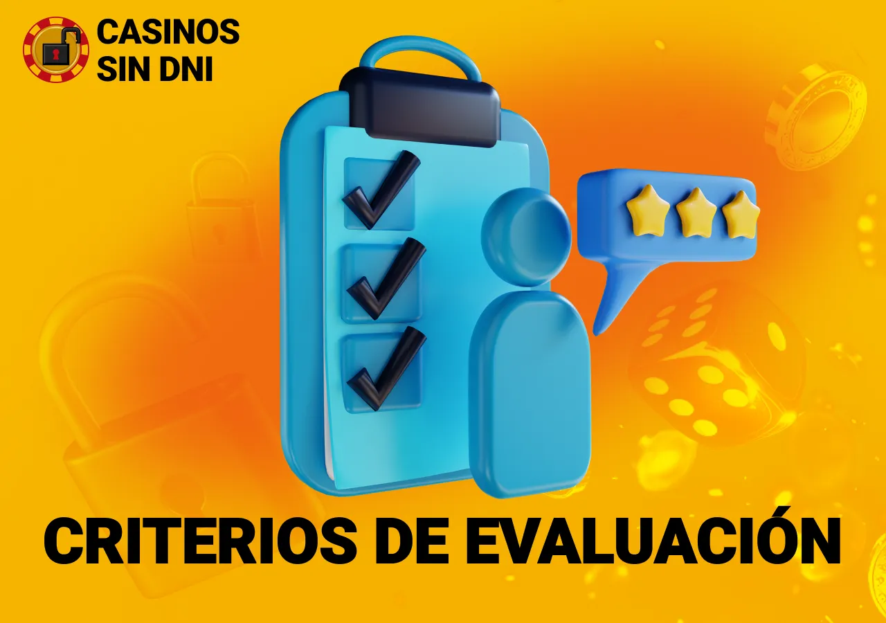 Lista de verificación con valoración para comparar operadores de juego online.